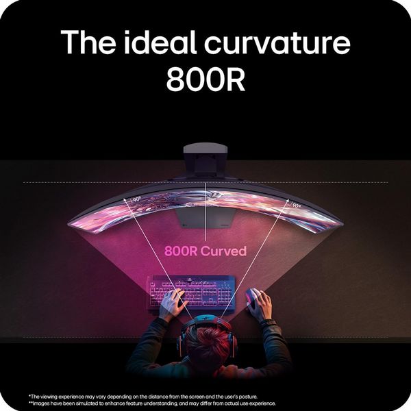 LG UltraGear 34GX900A-B 34-inch Curved OLED QHD 240Hz Gaming Monitor