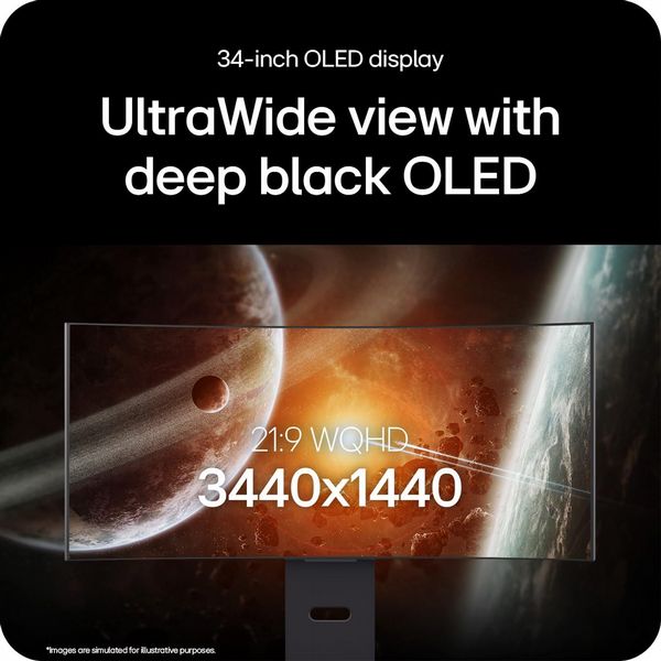 LG UltraGear 34GX900A-B 34-inch Curved OLED QHD 240Hz Gaming Monitor