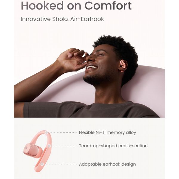 Shokz OpenFit Air Open-Ear True Wireless Earbuds Pink