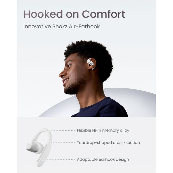 Shokz OpenFit Air Open-Ear True Wireless Earbuds White