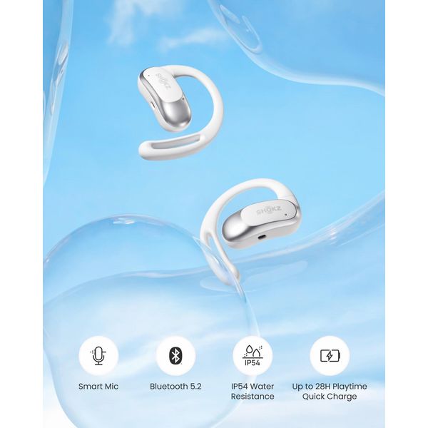 Shokz OpenFit Air Open-Ear True Wireless Earbuds White