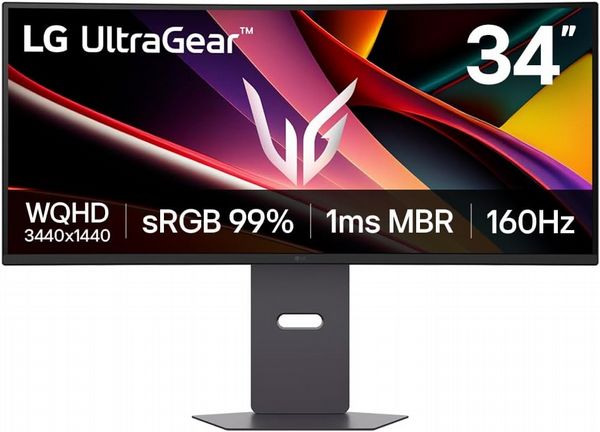 LG UltraGear 34G600A-B 34-inch Curved QHD 160Hz Gaming Monitor